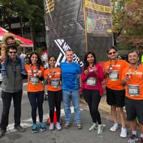 Team with medals at NYC-style race